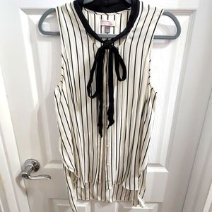 Black and white beautiful blouse cutout sides..